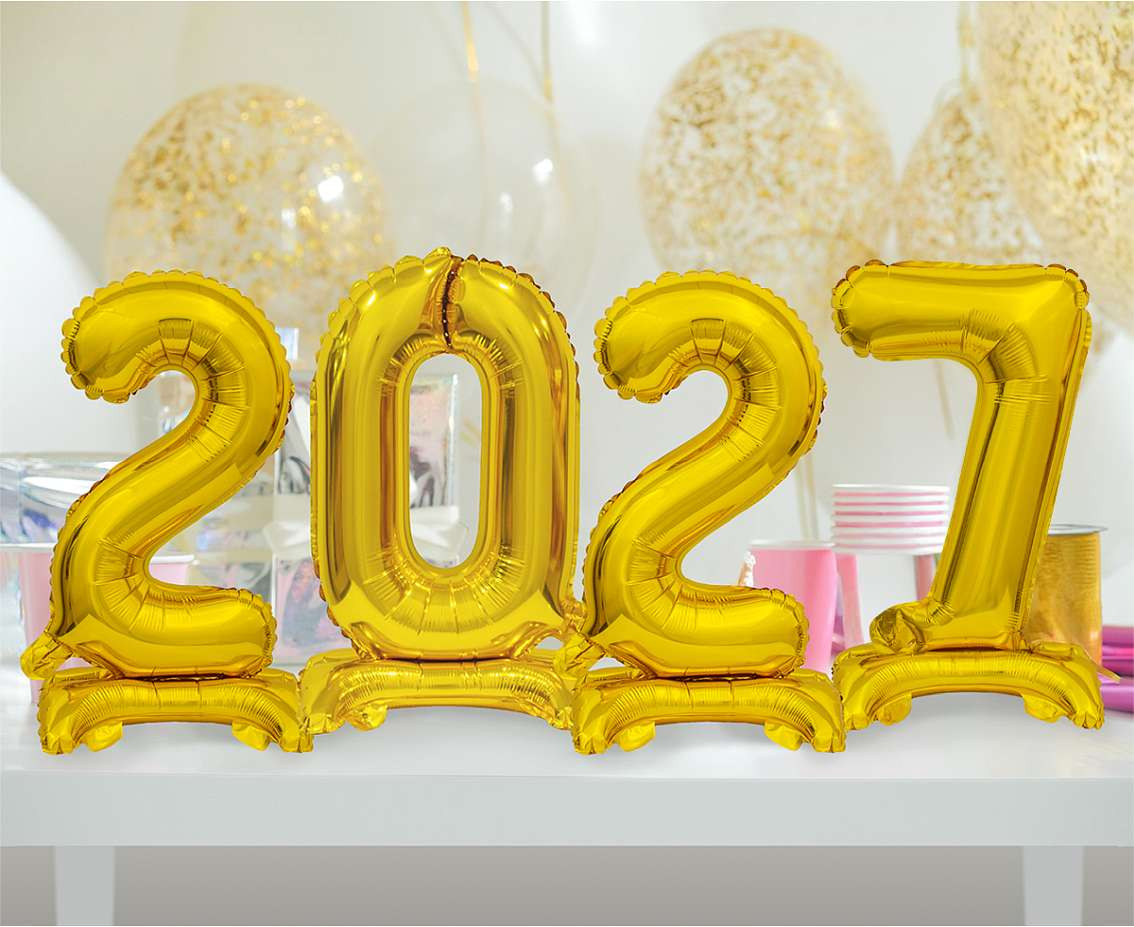 Foil balloon B&C, standing Digit - 2027 set